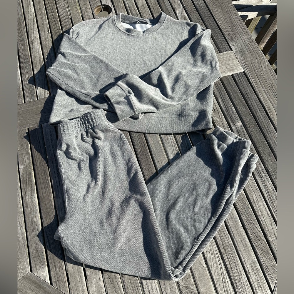 Zara Gray Crewneck Sweater Set
